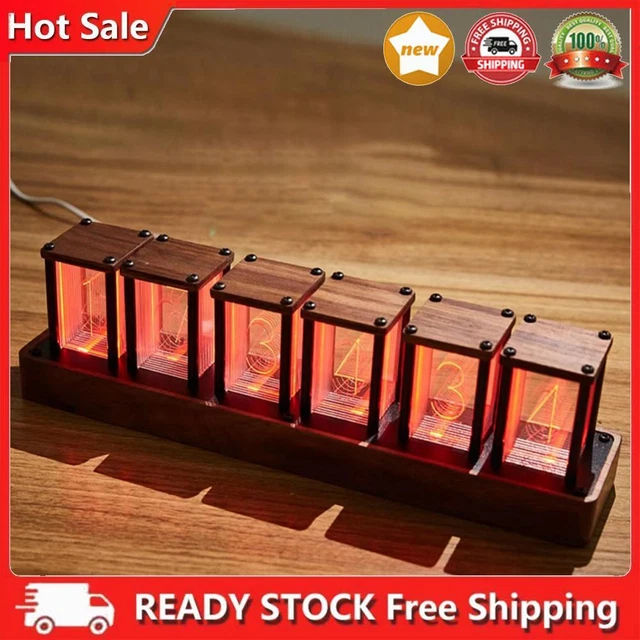 FULL COLOR DIGITAL Calendar Stopwatch RGB Nixie Glow Tube Clock