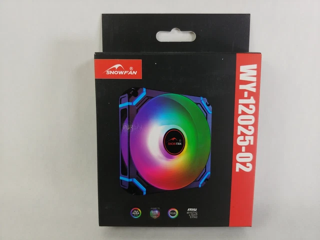 Nuovo Snowfan WY-12025-02 120mm - 12VDC Ventola Raffreddamento (Blu)