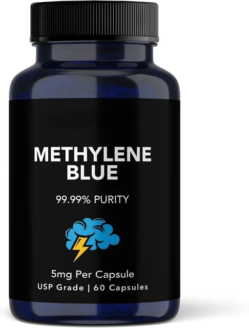 1/2X 60 PURITY, Grade, Capsules 99.99% NEW 5mg UK Blue - Methylene ...
