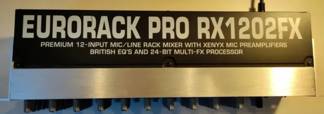 Behringer EURORACK PRO RX1202FX 12-Kanal-Mixer 19 Zoll Rackeinbau