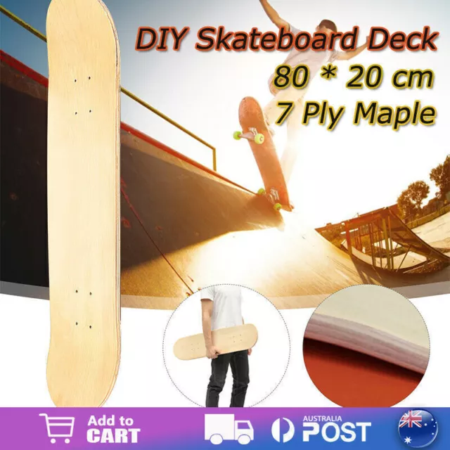 7 Layers Skateboard Deck Wood Maple Double Concave DIY Blank Skate Board 80*20CM