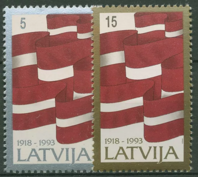 Lettland 1993 75 Jahre Lettland Flaggen 361/62 postfrisch