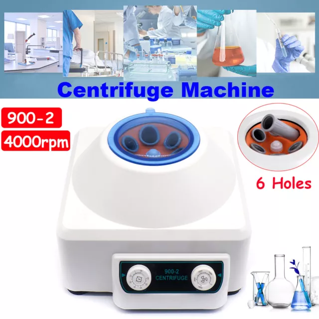 4000rpm Electric Centrifuge Machine Laboratory Medical Practice Desktop 6 Holes