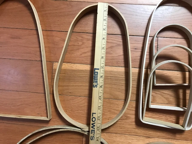 "Lote de 10 asas de aros cestas de roble natural de 3/4"" y 5/8" 6