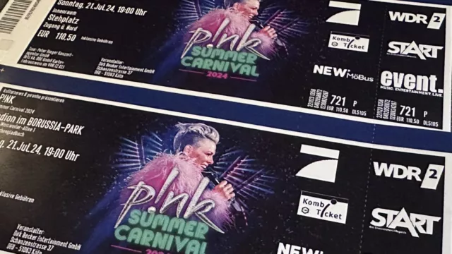 Pink 2 Konzerttickets Summer Carnival 2024 am 21.07. Mönchengladbach Innenraum