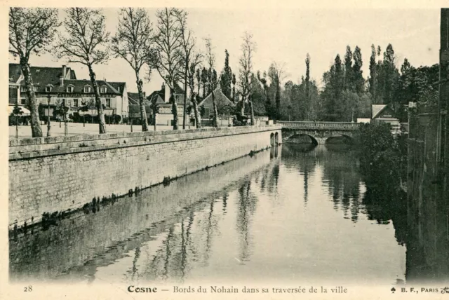 COSNE COURS SUR LOIRE map Bords du Nohain in its crossing of the city