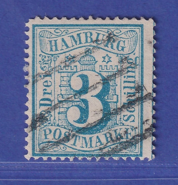 Altdeutschland Hamburg 3 Schilling Mi.-Nr. 15 b gestempelt gepr. ENGEL BPP