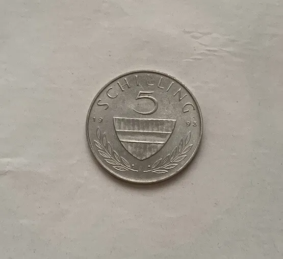 Republik Osterreich Austria 5 Schilling 1993 Coin Extremely Fine Condition EF-40 2