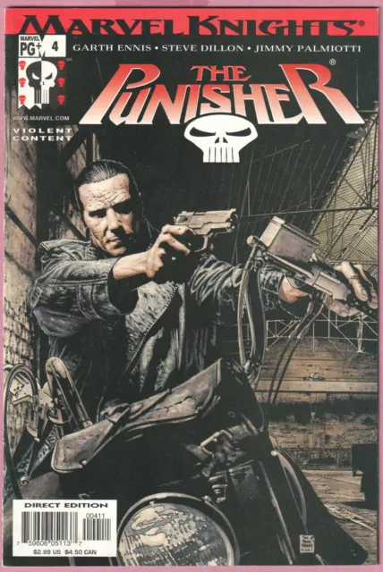 Punisher Vol. 4  #4  - October 2001 - Marvel Knights - Ennis & Dillon VG Free P&
