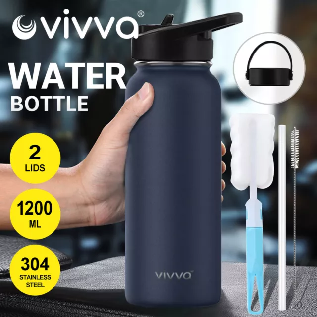 vivva Double Wall Stainless Steel Water Bottle Vacuum Insulated Thermos Flask AU