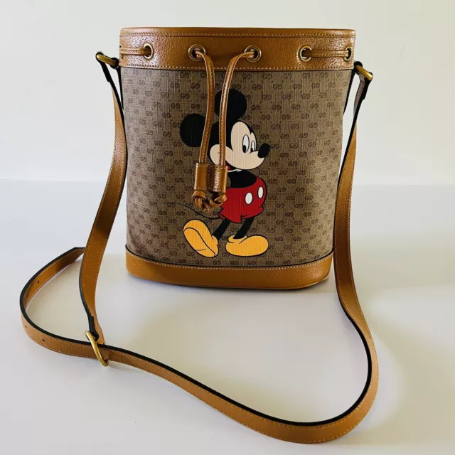 Auth Gucci Shoulder Bag Micro GG Disney Collaboration 602536 Shoulder Bag  Beige