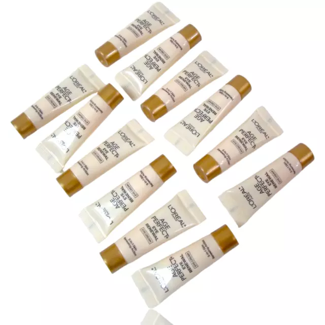 (Lot of 12) L'oreal Age Perfect Eye Renewal Cream 5-in-1 Skin Renewing .10oz New