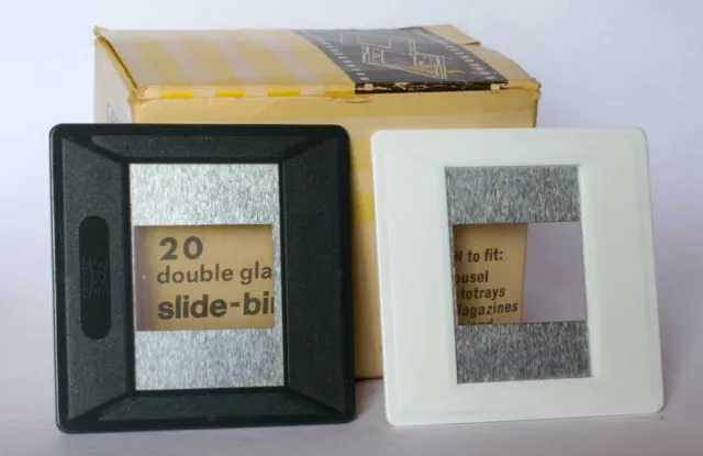 Caja de 20 Gepe 6101 18 x 24mm Vidrio Deslizable Soportes para Película de Medio Marco de 35mm.