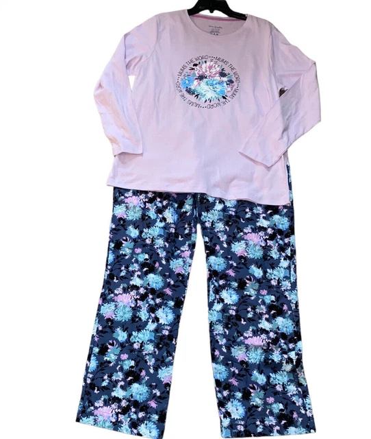NWT Vera Bradley Pajamas Set Large 12/14 Chrysanthemum Crush “Mums The Word”