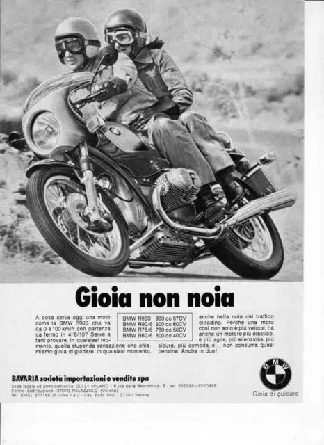 advertising Pubblicità -MOTO BMW  R 60/75/90 1975--MAXIMOTO-MOTOSPORT EPOCA