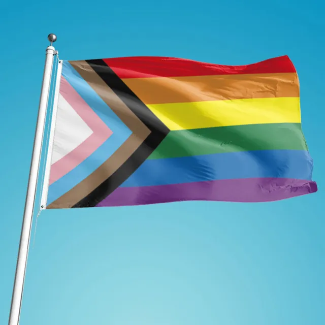 Rainbow Flag 3x5 Ft Banner Lgbtq Grommets Lgbt Gay Rainbow Progress Pride Flag 11 67 Picclick