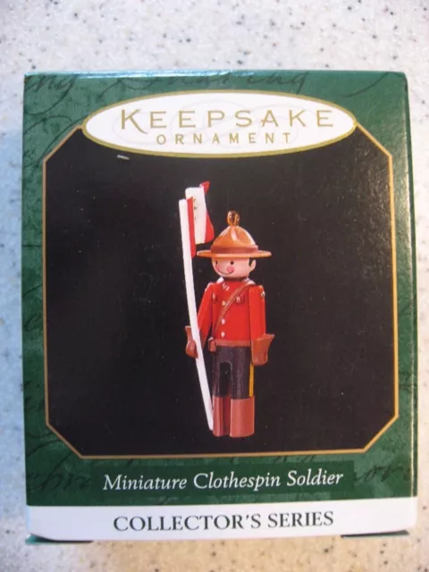 Hallmark Keepsake Miniature Clothespin Soldier Christmas Ornament 3rd in Series