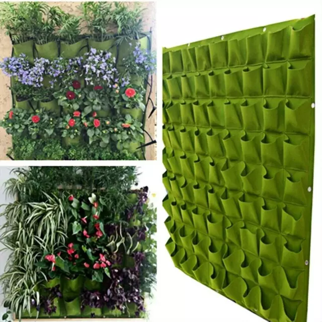 Vertical Garden Wall Plant Pot Hanging Bag Flower Growing Living Vase Planter