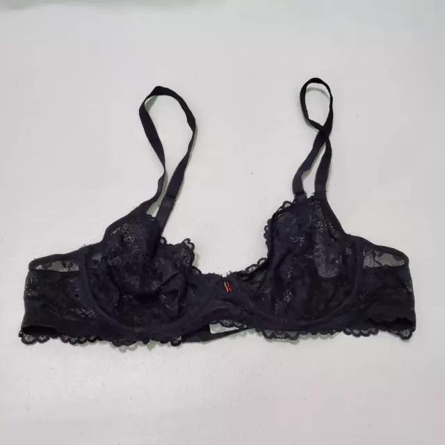 SAVAGE X FENTY Women Bra 34A Black Lace Unlined Bralette Underwire  Adjustable $16.91 - PicClick