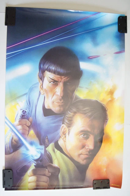 Star Trek 1999 Poster 36" x 24" '98 Tsuneo Sanda Captain Kirk + Spock Limited Ed Star Trek 1999 Poster 36" x 24" '98 Tsuneo Sanda Captain Kirk + Spock Limited Ed