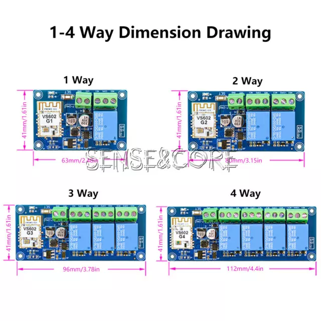 DC7-24V 1/2/3/4CH Ewelink WiFi Remote Control Switch Bluetooth Wireless Relay