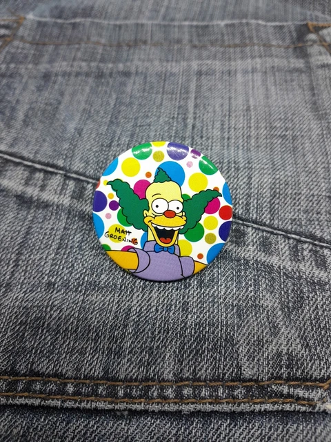 Click For Merch Button OFFICIAL SIMPSONS &KRUSTY the Klown