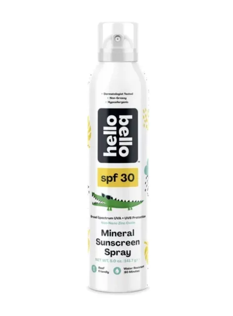 Hello Bello Mineral Sunscreen Spray SPF 30, Broad Spectrum UVA + UVB...