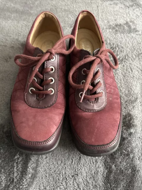 Hotter Burgundy Shoes Flats Size 6