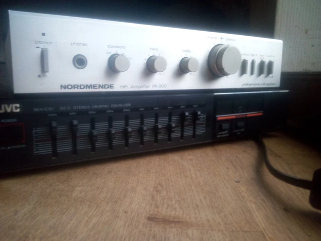  Amplificateur Nordmende + Equalizer JVC Ampli EQ bibliothèque.