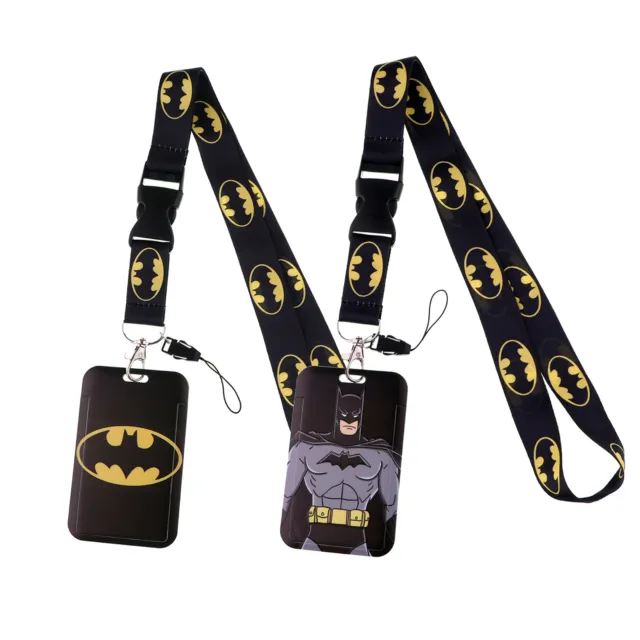 DC BATMAN LOGO Doctor Lanyard Keychain ID Credit Card Cover Pass Badge Holder