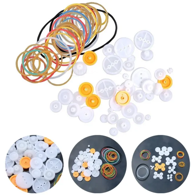 Innovative Model Kits with 84Pcs Plastic Gears Set for DIY Craft and Toy Making