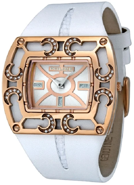 Montre Police Rockford Acier Inoxydable Et Cuir - 41 Mm, 10 ATM, Mouvement Quartz