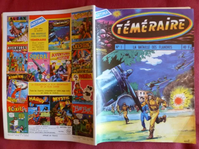 Revue BD de 1958-60 : les 30 premiers numéros de "Téméraire" des éditions Artima 2