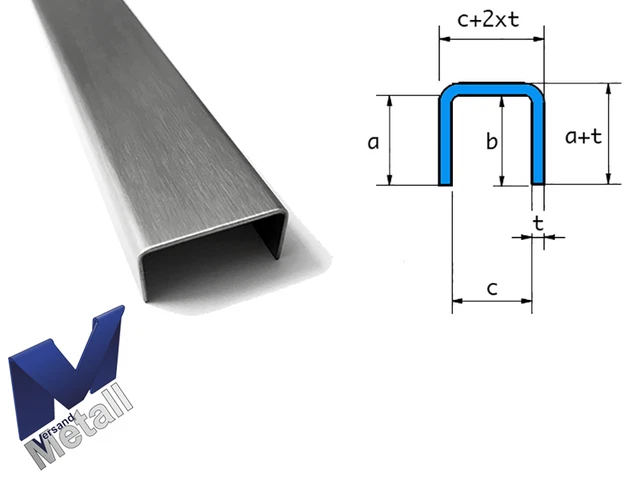 Glas Einfassprofil U-Profil Edelstahl Für Brüstungsglas 8mm Glas