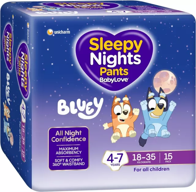 BabyLove SleepyNights Pants 4-7 years (18-35kg) | 60 Pieces (4 X 15 pack)