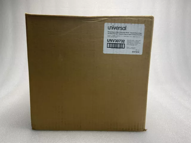 Lot of 8 (One Box) of Universal Deluxe White D Ring View Binder UNV30732 Sealed 3