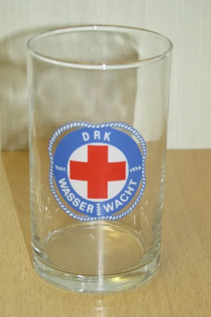 DRK Wasserwacht - Deutsches Rotes Kreuz  Glas 0,2 l  Wasserglas Andenkenglas