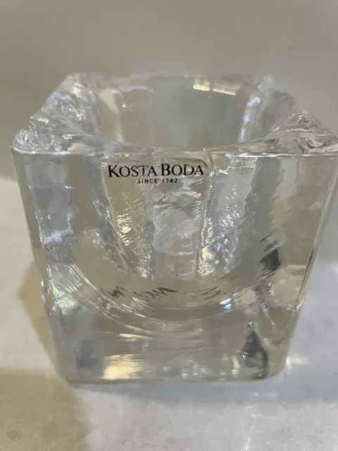 Vintage Kosta  Boda Ice Cube Votive -Designed by Goran Warff 1989 made in Sweden