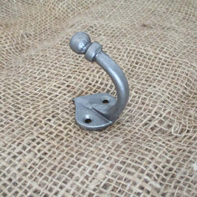Antique Metal Wall Hooks Classic Double Entryway Coat Hat Towel Hanging Vintage