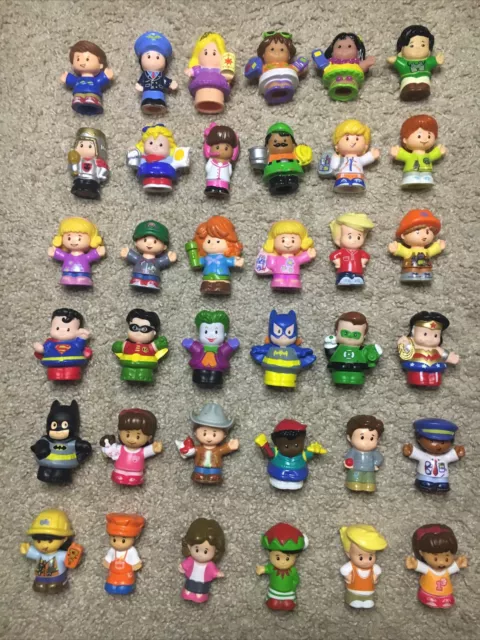 Fisher Price Little People Modern Chunky 36 Figure Lot Super Heros And More