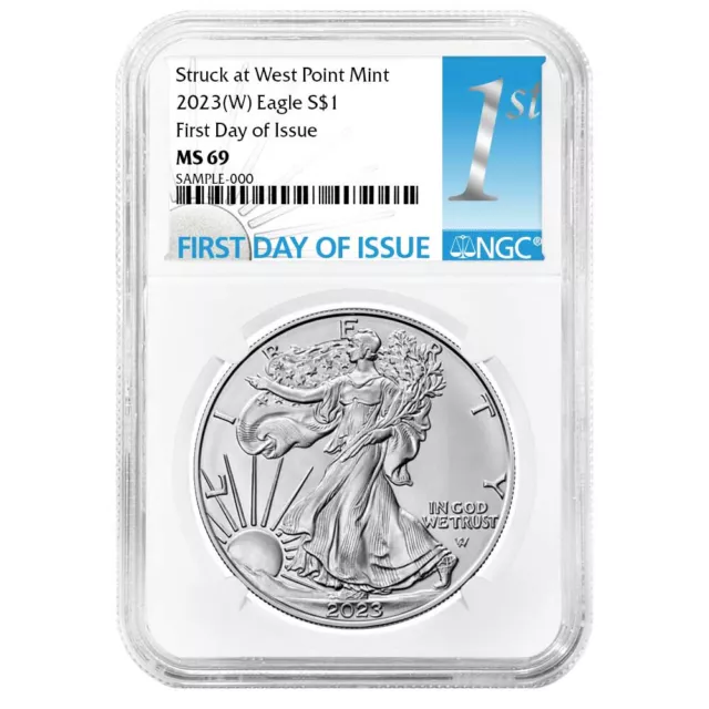 2023 (W) $1 American Silver Eagle NGC MS69 FDI First Label