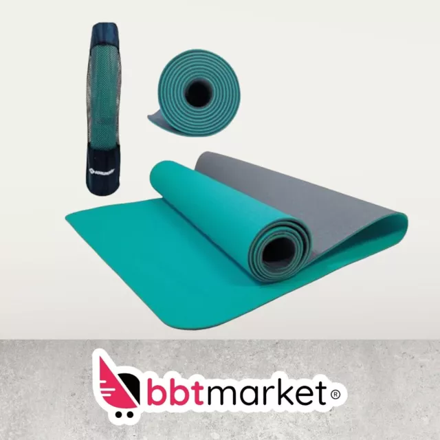 Gymnastikmatte Yogamatte Yoga Pilates Sportmatte 180 x 61 x 0,4 cm PVC-freie   ✅