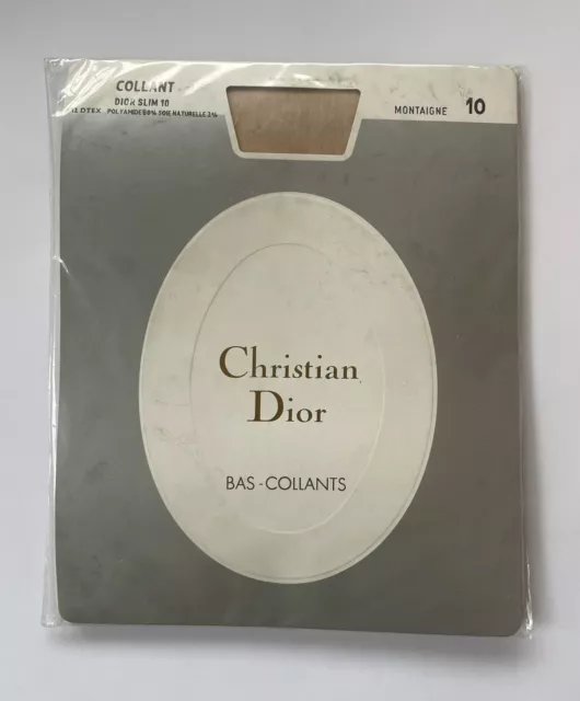 Collant Christian Dior vintage neufs Montaigne polyamide et soie 10