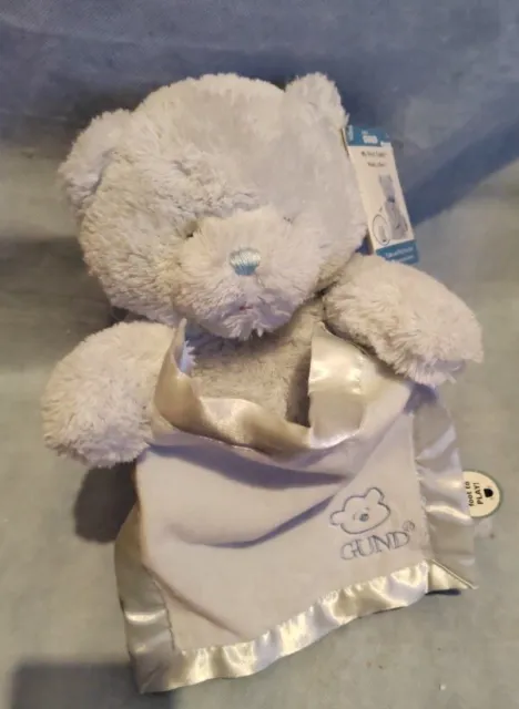 GUND Baby - Peek-A-Boo Teddy Bear Animated Stuffed Animal Blue