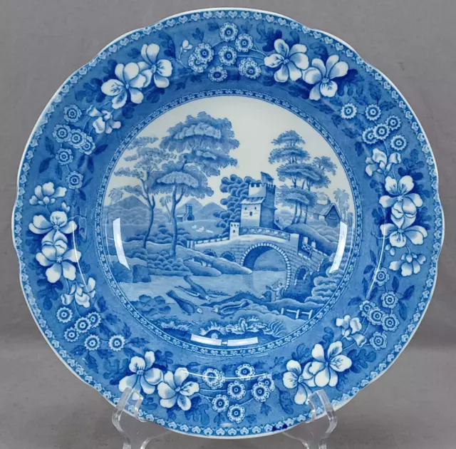 Copeland Spodes Tower Blue Transferware Deep / Soup Plate Circa 1926