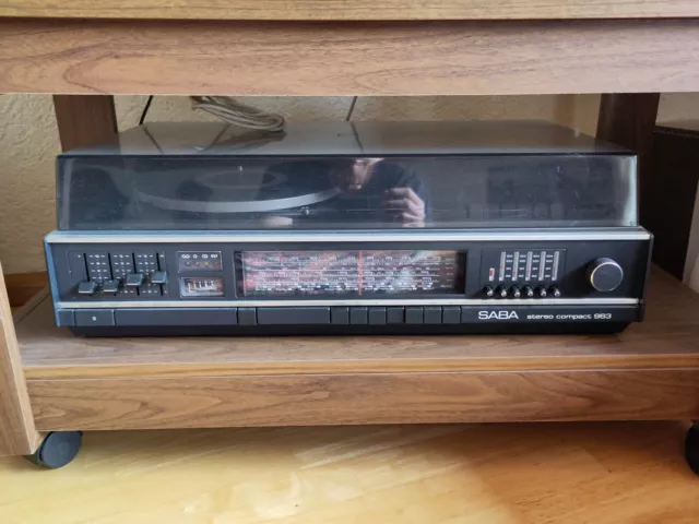 Saba Stereo Compact 963, Hifi-Kompaktanlage, vintage, Kassette, mit Boxen,