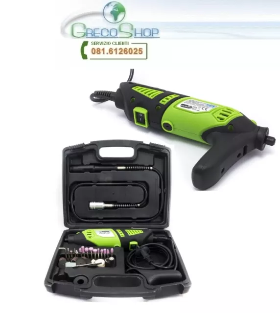 Miniutensile rotativo/Minitrapano 170W tipo Mini Drill 40 acc.+ manico suppl.