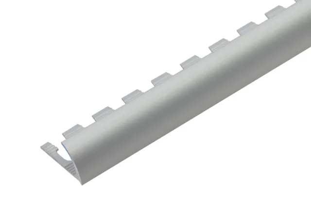 Cezar Oval Edge Profile for 3/8" Tile, 3-1/4' (39") L, Anodized Aluminum