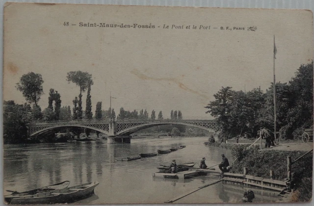 Saint Maur Of Clearing 94 CPA the Bridge and The Port Good Condition 1919