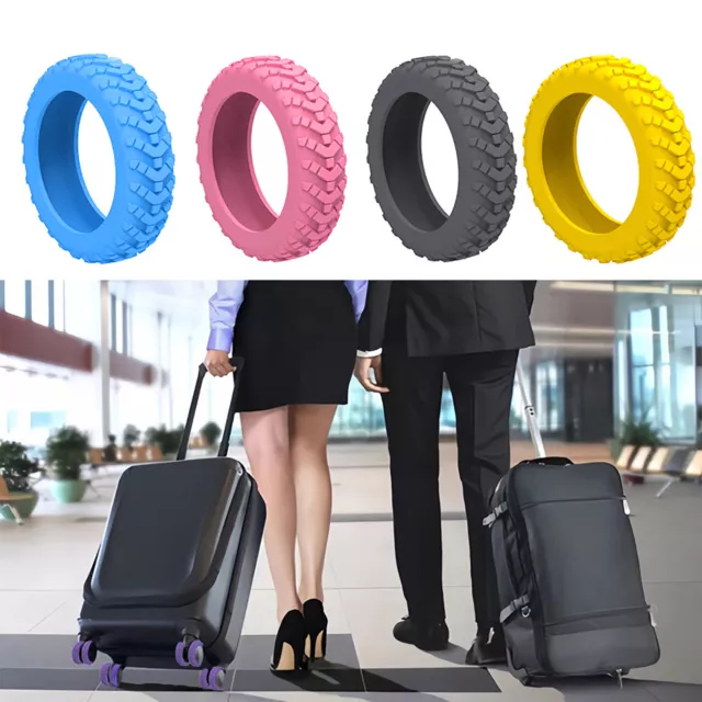 Suitcase Wheel Guards for Travel Convenience Noise-minimizing Caster Protectors